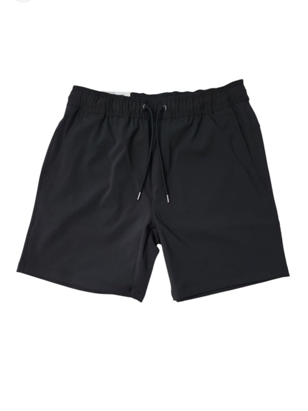 Men's Black Athletic Drawstring Performance Shorts